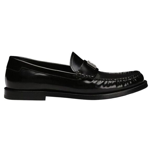 Dolce & Gabbana Leather Logo Loafers - Picture 1 of 4